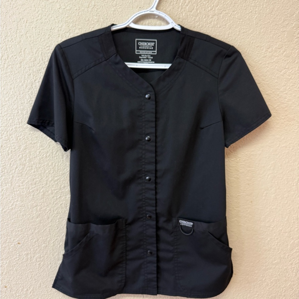 Cherokee Button-Down Shirt Scrub top